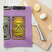 Triple Tiki Skulpturen Thunder_Cove Geschirrtuch (Viertel Falte)