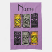 Triple Tiki Skulpturen Thunder_Cove Geschirrtuch (Vertikal)