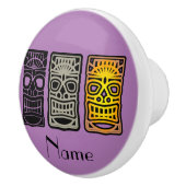 Triple Tiki Skulpturen Thunder_Cove Keramikknauf (Rechts)