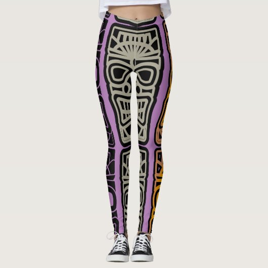 Triple Tiki Skulpturen Thunder_Cove Leggings (Vorderseite)