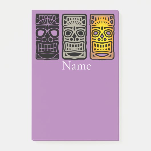 Triple Tiki Skulpturen Thunder_Cove Post-it Klebezettel (Vorderseite)