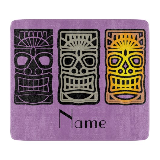 Triple Tiki Skulpturen Thunder_Cove Schneidebrett (Vorderseite)