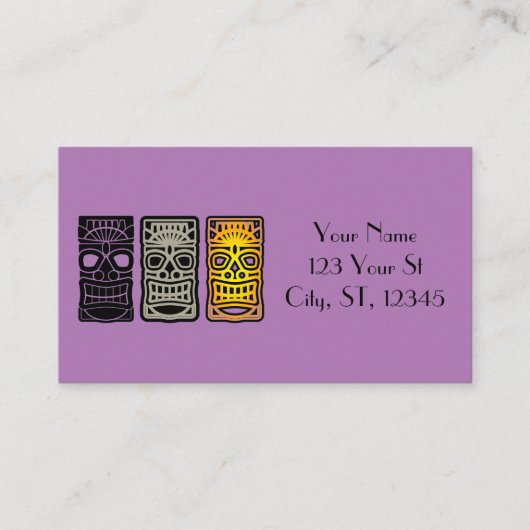 Triple Tiki Skulpturen Thunder_Cove Visitenkarte (Vorderseite)