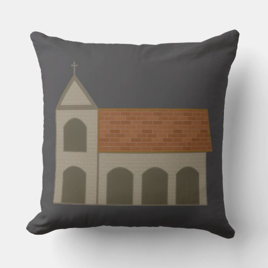 Triple Tree Saxon Church Cushion Kissen (Vorderseite)