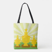 Triple Trophy Custom Cartoon Fun Art  Tasche (Rückseite)
