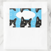 Triple Trouble Cat Custom Fun Art Design Rechteckiger Aufkleber (Tasche)