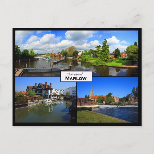 Triple View Postcard Marlow, Buckinghamshire Postkarte (Vorderseite)