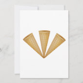 Triple Waffle Ice Cream Cone Summer Dessert Einladung (Vorderseite)
