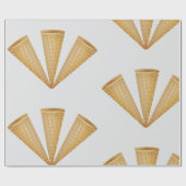 Triple Waffle Ice Cream Cone Summer Dessert Geschenkpapier (Flach)