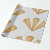 Triple Waffle Ice Cream Cone Summer Dessert Geschenkpapier (Ungerollt)