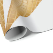 Triple Waffle Ice Cream Cone Summer Dessert Geschenkpapier (Rolleneckpunkt)