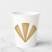 Triple Waffle Ice Cream Cone Summer Dessert Pappbecher (Vorderseite)