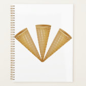 Triple Waffle Ice Cream Cone Summer Dessert Planer (Vorderseite)