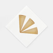 Triple Waffle Ice Cream Cone Summer Dessert Serviette (Ecke)