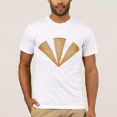 Triple Waffle Ice Cream Cone Summer Dessert T-Shirt (Vorderseite)