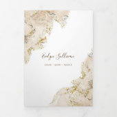 Triplebroschüre aus beigem Marmor Dreifach Gefaltete Karte (Cover)