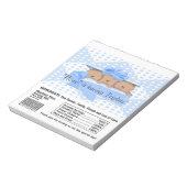 Triplet Baby Dusche Candy Bar Wrappers Gastgeschen Notizblock (Rotiert)