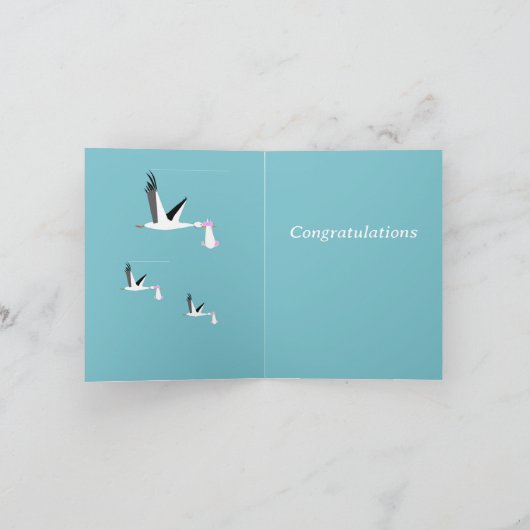 Triplet Girls Editable Karte (Innenseite)