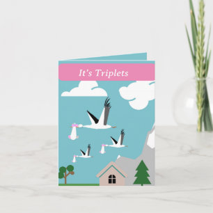 Triplet Girls Editable Karte