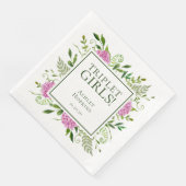 Triplet Girls Pink Hydrangeas Girl Baby Dusche Serviette (Ecke)