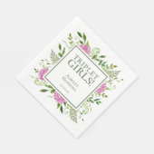 Triplet Girls Pink Hydrangeas Girl Baby Dusche Serviette (Ecke)