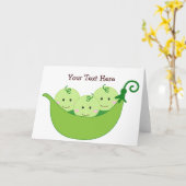 Triplet Pea Pods (anpassbar) Karte (Gelbe Blume)