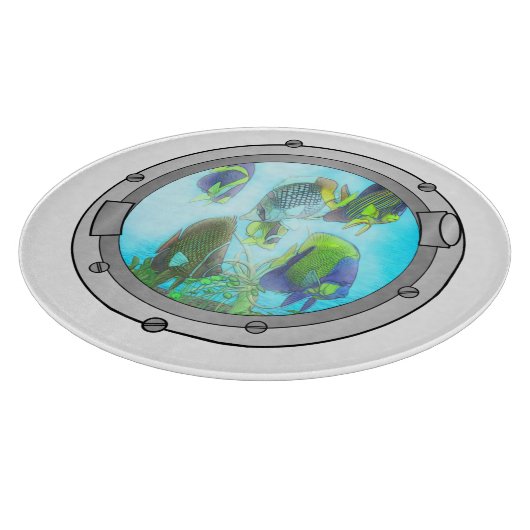 Triplet Portholes Schneidebrett (Ecke)