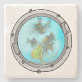 Triplet Portholes Steinuntersetzer (Vorderseite)