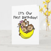 Triplets 1. - Zwei Girls One Boy Tshirts und Gesch Karte (Gelbe Blume)