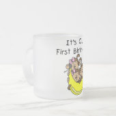 Triplets 1. - Zwei Girls One Boy Tshirts und Gesch Mattglastasse (Vorderseite Links)