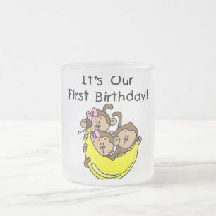 Triplets 1. - Zwei Girls One Boy Tshirts und Gesch Mattglastasse