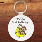 Triplets 2. - Zwei Jungs/eine Girl-Tshirts Schlüsselanhänger (Vorderseite)