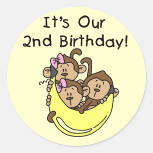 Triplets 2 - Zwei Mädchen und ein Junge Runder Aufkleber