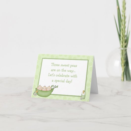 Triplets Baby Showeinladung Einladung (Vorderseite)