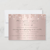 Triplets Baby Shower Feet Rose Tropfen Girl Boy Einladung (Vorderseite)