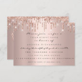 Triplets Baby Shower Feet Rose Tropfen Girl Boy Einladung (Vorne/Hinten)