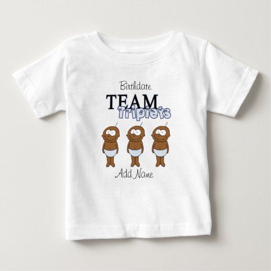 Triplets Baby T-shirt (Vorderseite)