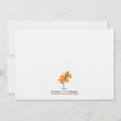 Triplets Babydusche Einladung - Affen (Rückseite)