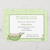 Triplets Babydusche Einladungen (Vorne/Hinten)