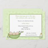 Triplets Babydusche Einladungen (Vorne/Hinten)