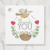 Triplets Babydusche Vielen Dank Geschenkanhänger (Vorderseite)