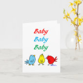 Triplets Birth Notecard Karte (Gelbe Blume)