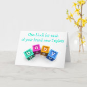 TRIPLETS=DREIFACHE LIEBE=DREIFACHE GRATULIERUNGEN KARTE (Gelbe Blume)