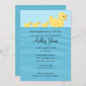 Triplets Duck Baby Shooter Einladung (Vorne/Hinten)