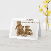 "TRIPLETS"-GRATULATIONEN=TRIPLE LIEBE HUGS KISSES KARTE (Gelbe Blume)