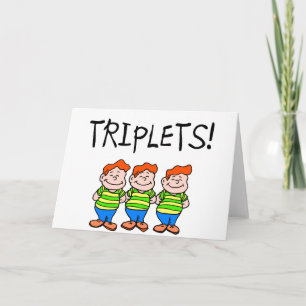 Triplets (Jungen) Feiertagskarte