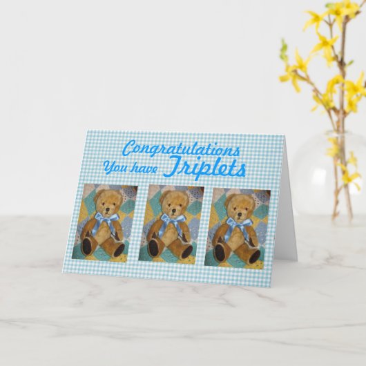 Triplets Karte (Gelbe Blume)