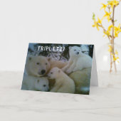 ***TRIPLETS*** SIND DREHEN ALLES! GLÜCKWUNSCH KARTE (Gelbe Blume)