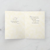 Triplets Taufkarte in Gelb mit 3 Kreuzen Karte (Innenseite)