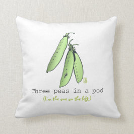 Triplets Three Peas in einem Pod 16x16 Throw Kisse Kissen